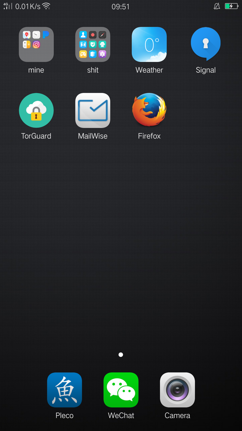 I can't hide apps, but I can put them in a folder, at least.